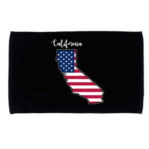 California United States Map Microfiber Hand Towel