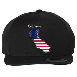 California United States Map Wool Snapback Cap