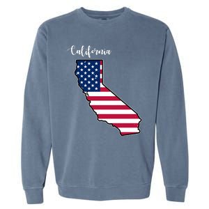 California United States Map Garment-Dyed Sweatshirt