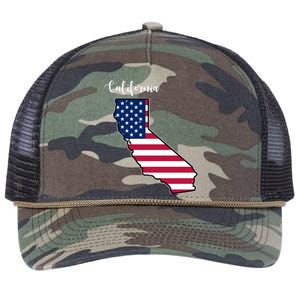 California United States Map Retro Rope Trucker Hat Cap