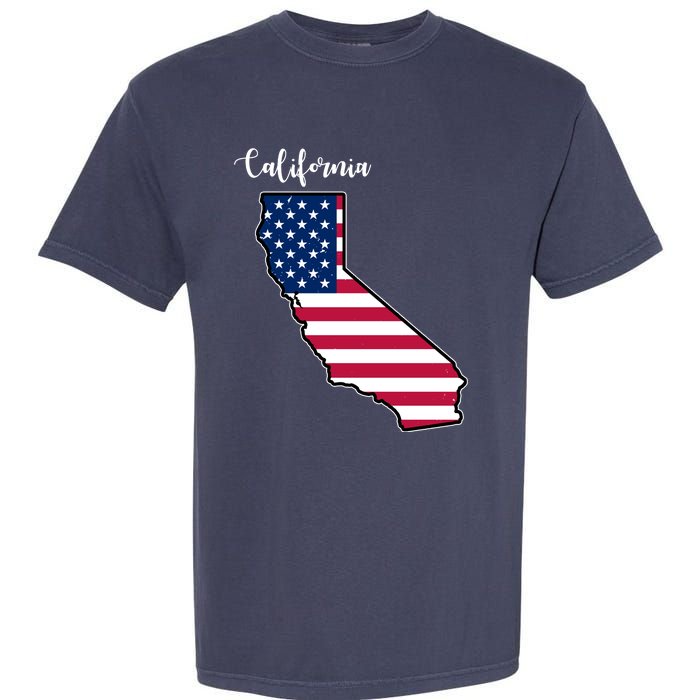 California United States Map Garment-Dyed Heavyweight T-Shirt