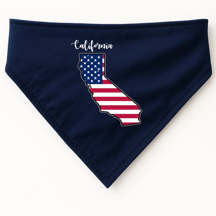 California United States Map USA-Made Doggie Bandana
