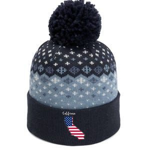 California United States Map The Baniff Cuffed Pom Beanie