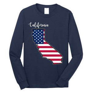 California United States Map Long Sleeve Shirt