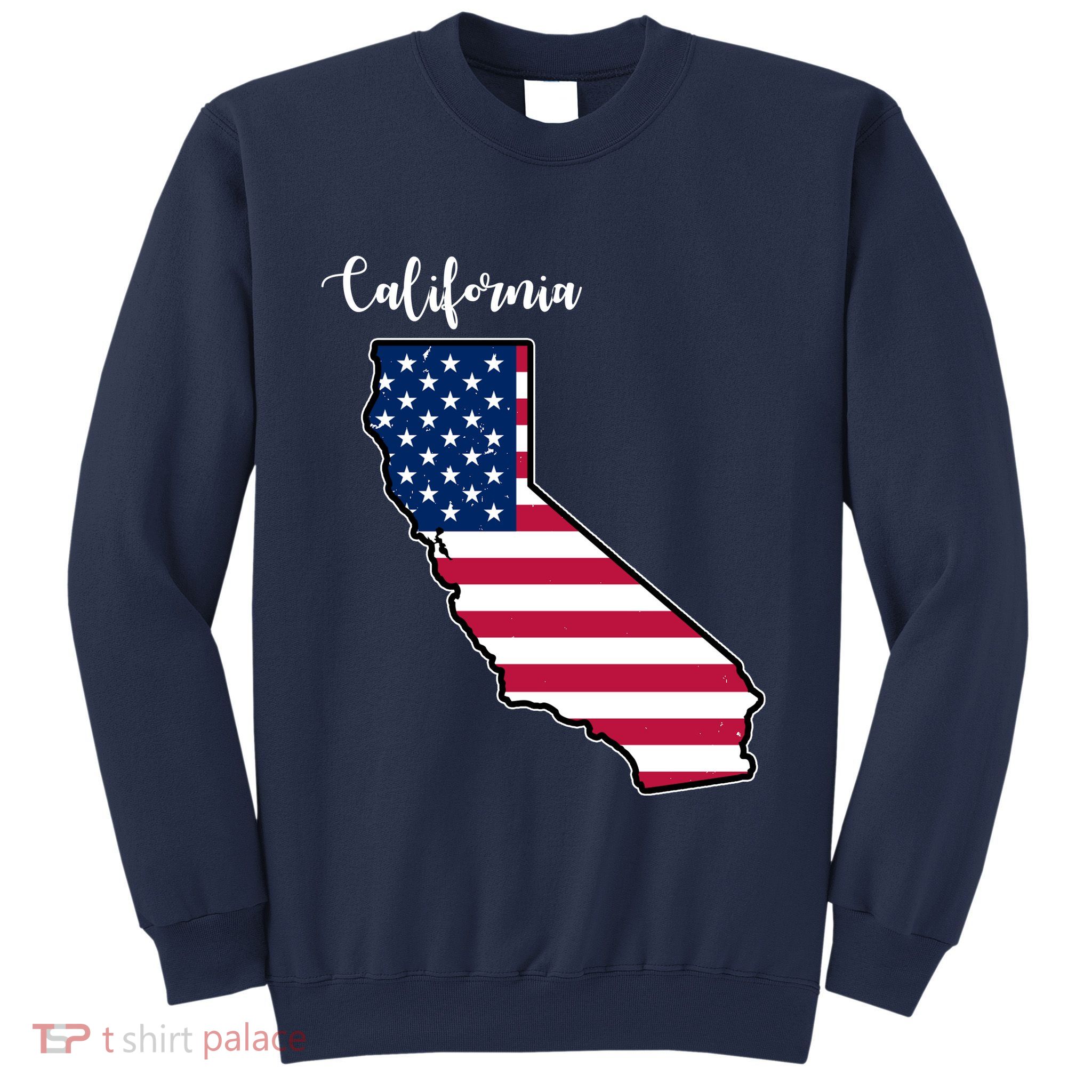 California United States Map Sweatshirt