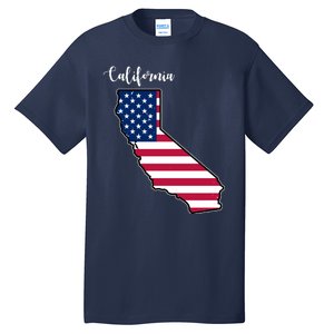 California United States Map Tall T-Shirt