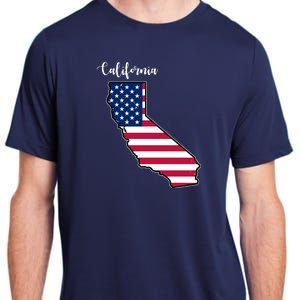 California United States Map Adult ChromaSoft Performance T-Shirt