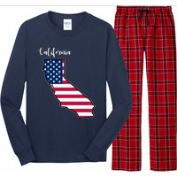 California United States Map Long Sleeve Pajama Set