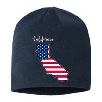 California United States Map Sustainable Beanie