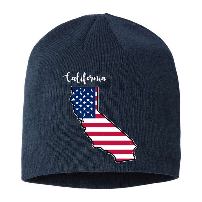 California United States Map Sustainable Beanie