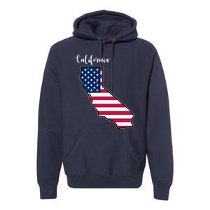 California United States Map Premium Hoodie