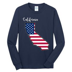 California United States Map Tall Long Sleeve T-Shirt