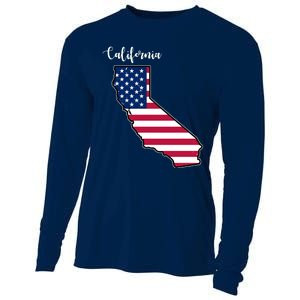 California United States Map Cooling Performance Long Sleeve Crew