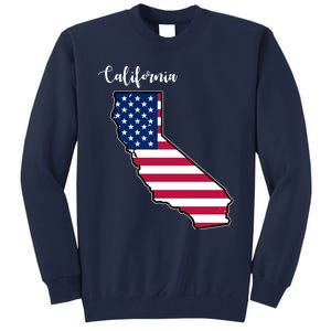 California United States Map Tall Sweatshirt