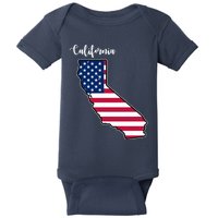 California United States Map Baby Bodysuit