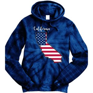 California United States Map Tie Dye Hoodie