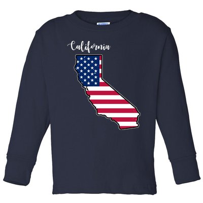 California United States Map Toddler Long Sleeve Shirt