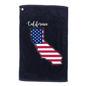 California United States Map Platinum Collection Golf Towel