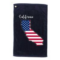 California United States Map Platinum Collection Golf Towel