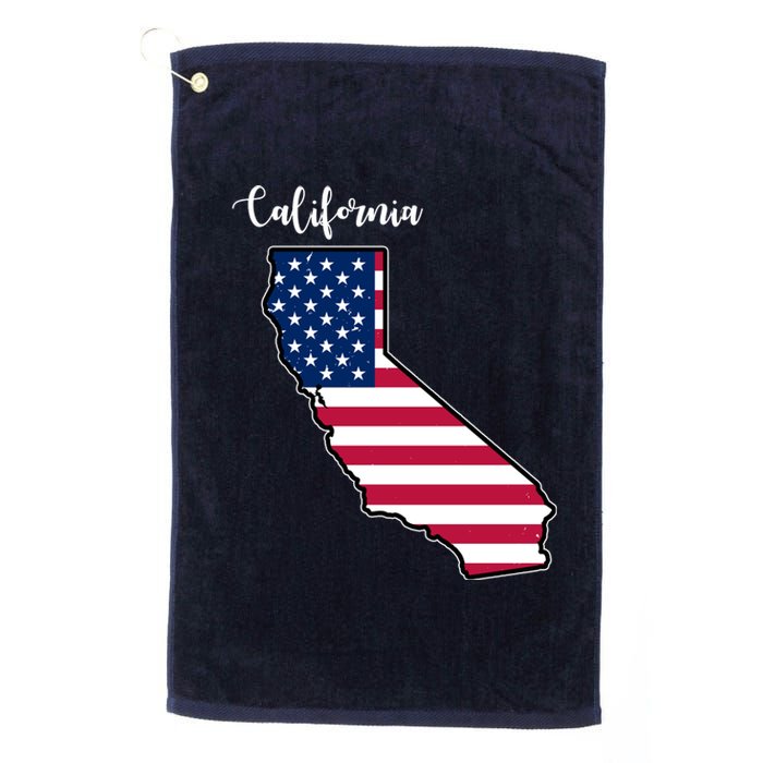 California United States Map Platinum Collection Golf Towel