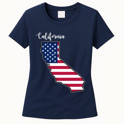 California United States Map Womens T-Shirt