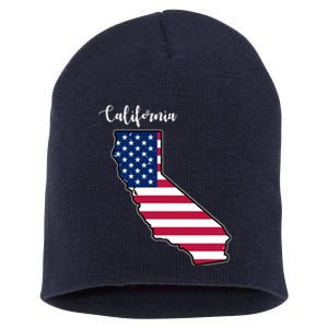 California United States Map Short Acrylic Beanie