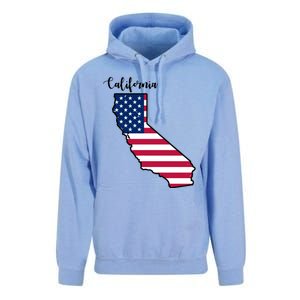 California United States Map Unisex Surf Hoodie