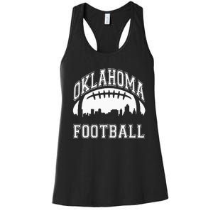 College University Style Oklahoma Sports Team Football Women's Racerback Tank