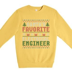 Christmas Ugly Sweater Funny Santa Claus Electrical Engineer Great Gift Premium Crewneck Sweatshirt