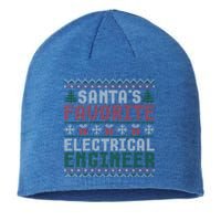 Christmas Ugly Sweater Funny Santa Claus Electrical Engineer Great Gift Sustainable Beanie