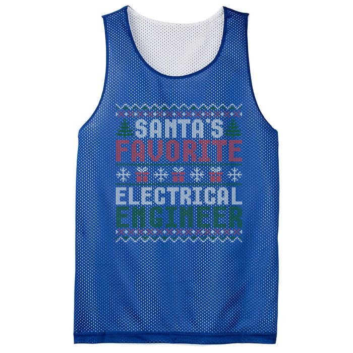 Christmas Ugly Sweater Funny Santa Claus Electrical Engineer Great Gift Mesh Reversible Basketball Jersey Tank