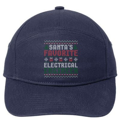 Christmas Ugly Sweater Funny Santa Claus Electrical Engineer Great Gift 7-Panel Snapback Hat