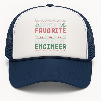 Christmas Ugly Sweater Funny Santa Claus Electrical Engineer Great Gift Trucker Hat