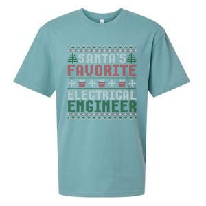 Christmas Ugly Sweater Funny Santa Claus Electrical Engineer Great Gift Sueded Cloud Jersey T-Shirt