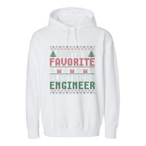 Christmas Ugly Sweater Funny Santa Claus Electrical Engineer Great Gift Garment-Dyed Fleece Hoodie