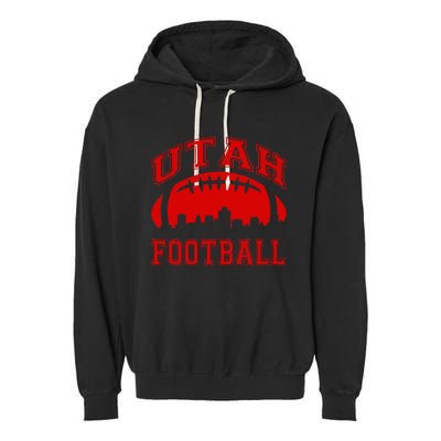 College University style Utah Football Sports Gift Garment-Dyed Fleece Hoodie