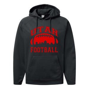 College University style Utah Football Sports Gift Performance Fleece Hoodie