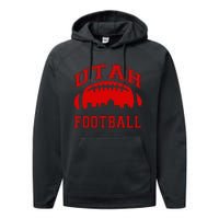 College University style Utah Football Sports Gift Performance Fleece Hoodie