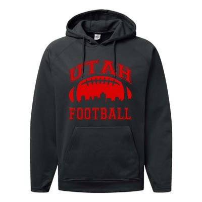 College University style Utah Football Sports Gift Performance Fleece Hoodie