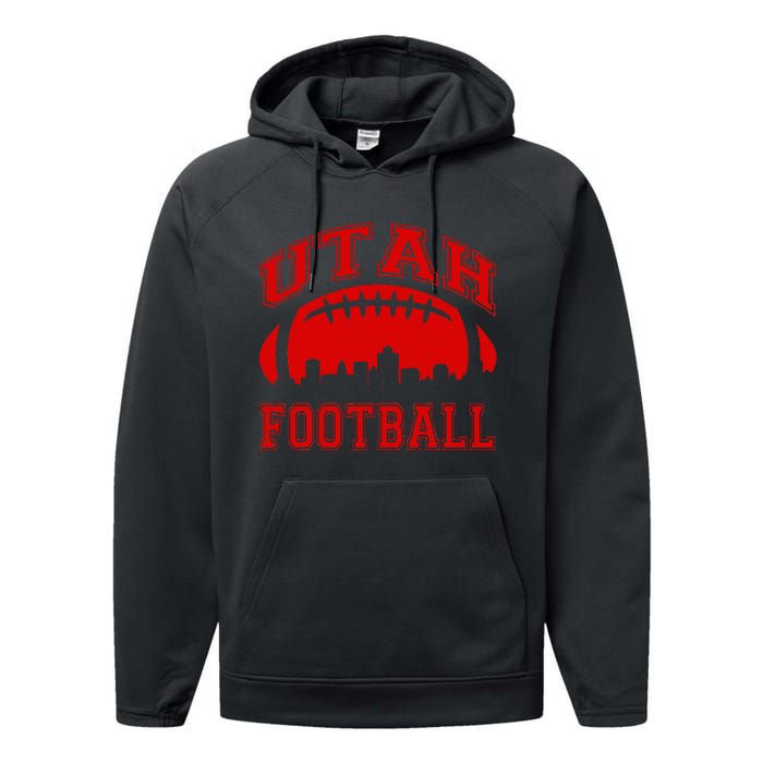 College University style Utah Football Sports Gift Performance Fleece Hoodie