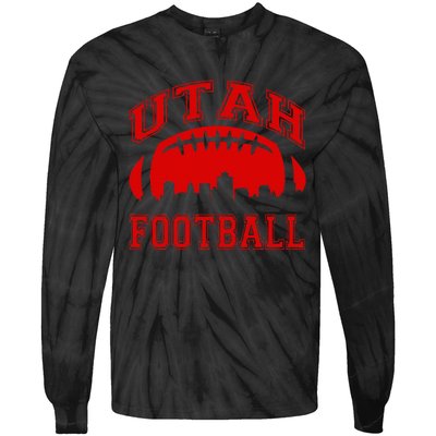 College University style Utah Football Sports Gift Tie-Dye Long Sleeve Shirt