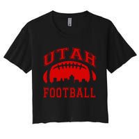 College University style Utah Football Sports Gift Women's Crop Top Tee