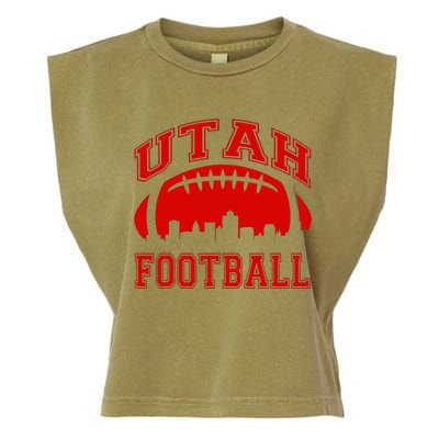 College University style Utah Football Sports Gift Garment-Dyed Women's Muscle Tee