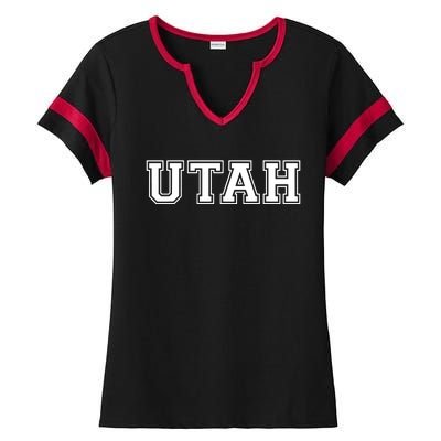 College University Style Utah Sport Gift Ladies Halftime Notch Neck Tee