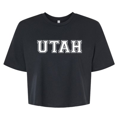 College University Style Utah Sport Gift Bella+Canvas Jersey Crop Tee