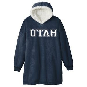 College University Style Utah Sport Gift Hooded Wearable Blanket