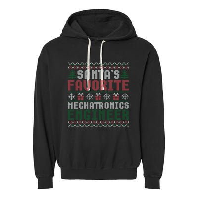 Christmas Ugly Sweater Santa Claus Mechatronics Engineer Gift Garment-Dyed Fleece Hoodie