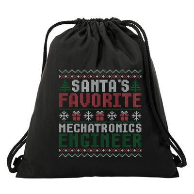 Christmas Ugly Sweater Santa Claus Mechatronics Engineer Gift Drawstring Bag