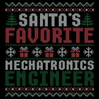 Christmas Ugly Sweater Santa Claus Mechatronics Engineer Gift Drawstring Bag