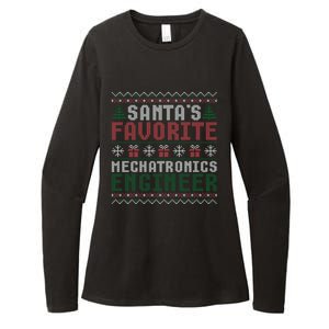 Christmas Ugly Sweater Santa Claus Mechatronics Engineer Gift Womens CVC Long Sleeve Shirt